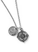GS7329 Compass Necklace BW