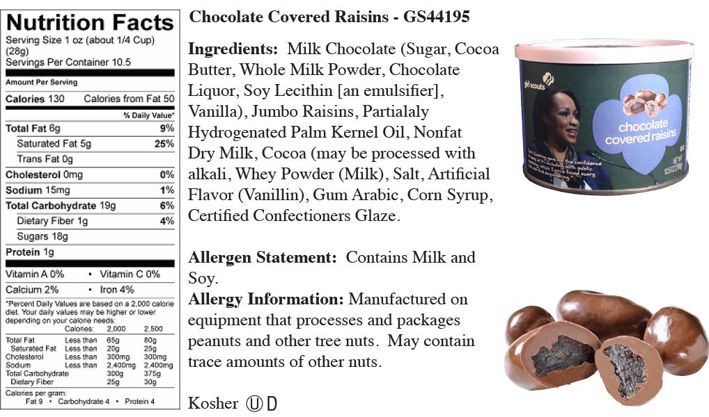 Trophy Nut™ Nutrition Information