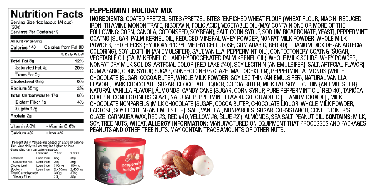 Trophy Nut™ Nutrition Information