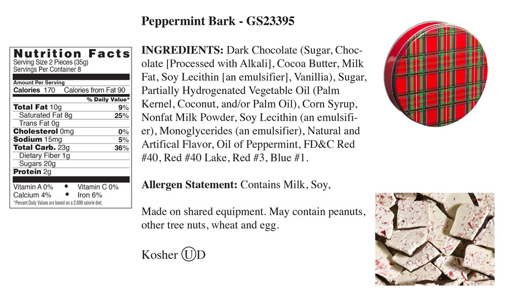 Trophy Nut™ Nutrition Information