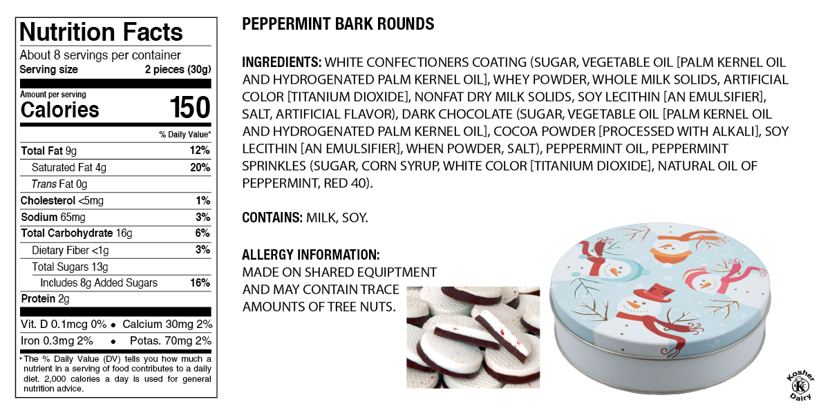 Trophy Nut™ Nutrition Information